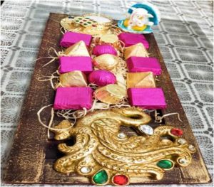 15 Piece decorative Diwali tray.